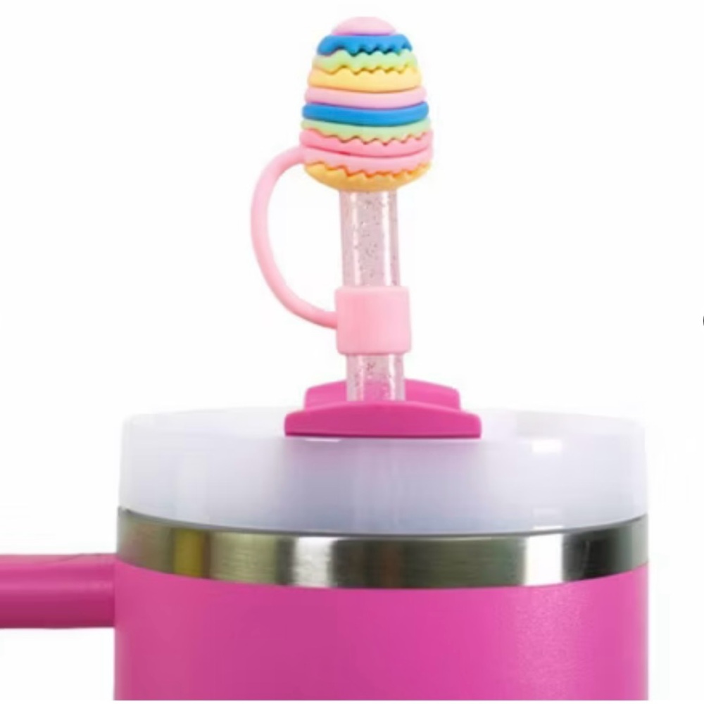 NEW!!! Char Charms Easter Straw Topper 4 Pack Set For Tumblers!-(NWT) - Picture 6 of 9